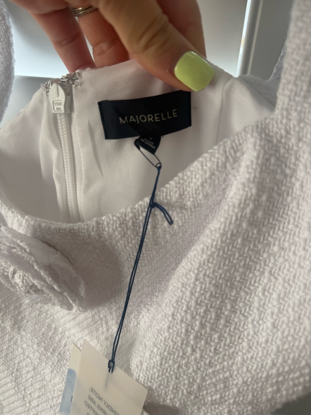Flaw NWT Revolve MAJORELLE Clemence Mini Dress in White Medium - Picture 9 of 10